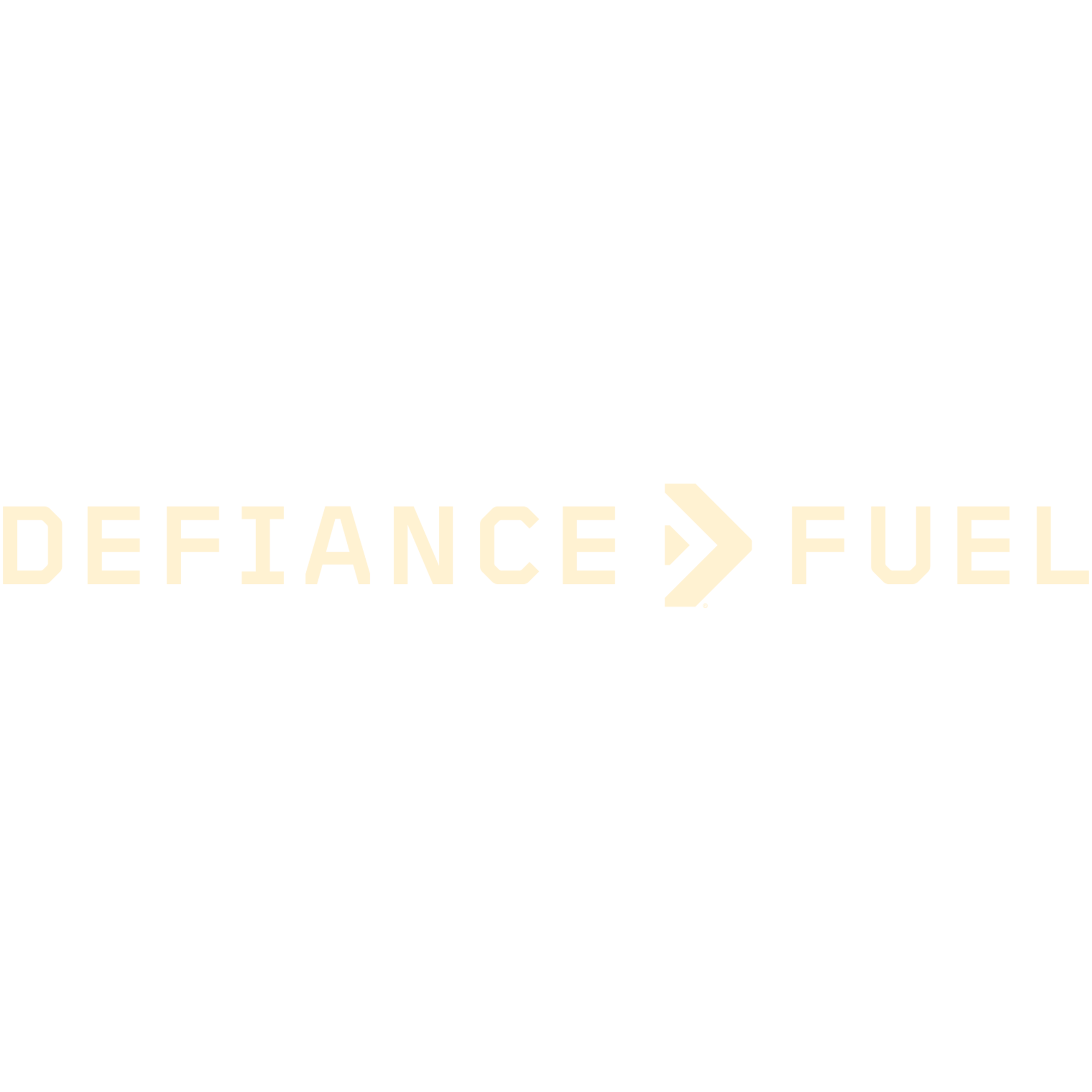 Defiance logo tan